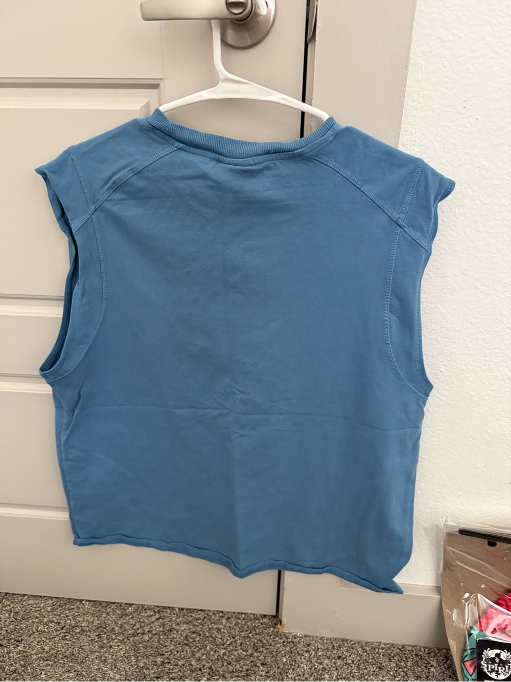 Gymshark Powder Blue Women's Muscle Tee with Logo - Picture 2 of 2